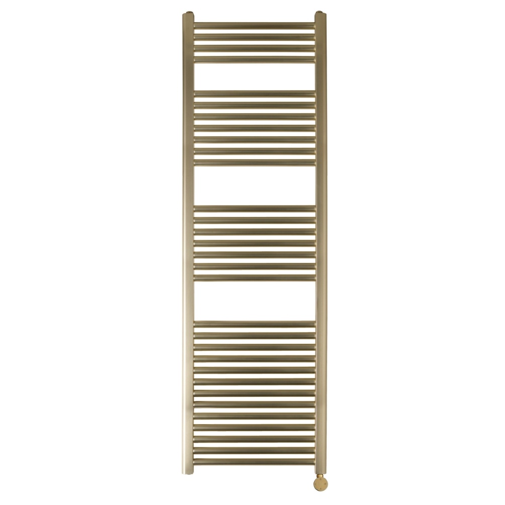JTP Vos Brushed Brass 1600mm x 500mm Electric Towel Radiator Cut Out